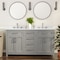 Flash Furniture Vega 60 Inch Double Vanity w/2 Sinks, 2 Storage Cabinets w/Soft Close Doors and 6 Drawers, Gray FS-BN-2-60-GY-GG - alternate 1